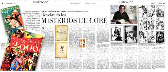 El Mercurio, Artes y Letras. Domingo 10 de Marzo 2013. Coré (clic para ampliar)
